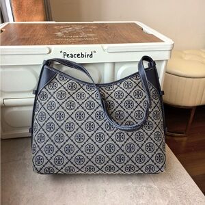 Tory Burch Classic Print HOBO Horn Bag